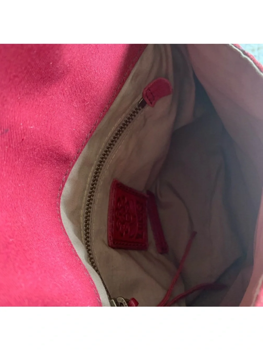 Lucky Brand red leather crossbody